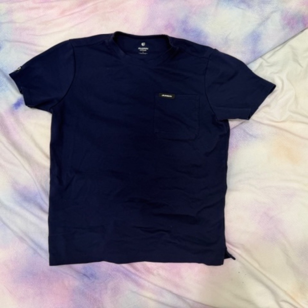 JAANUU Men's Crewneck Scrub TOP